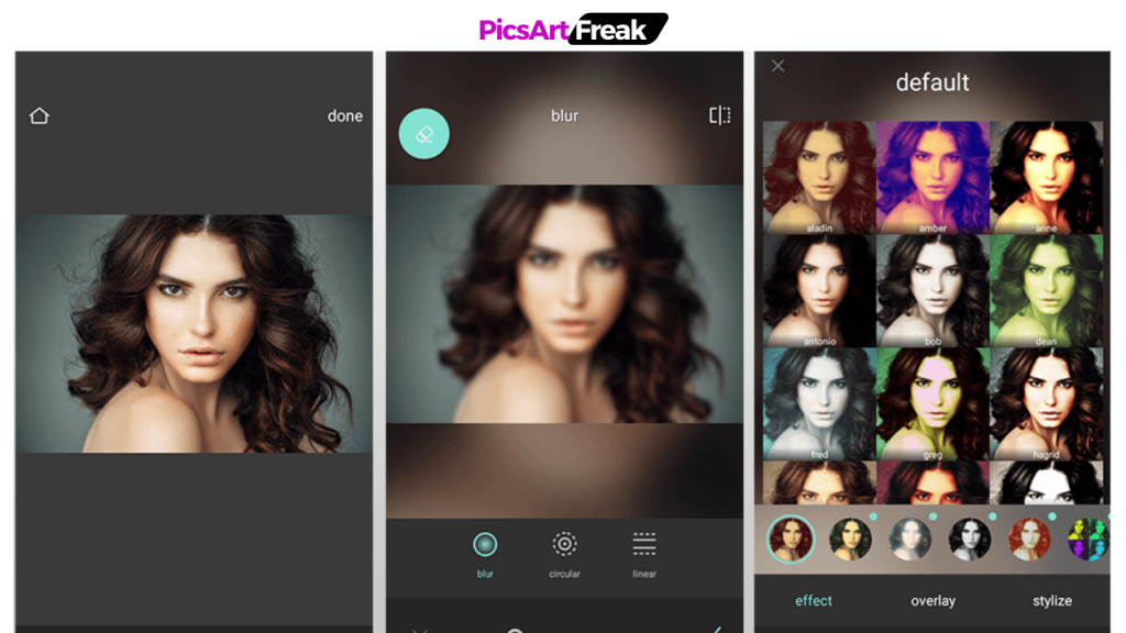 pixlr interface on mobile