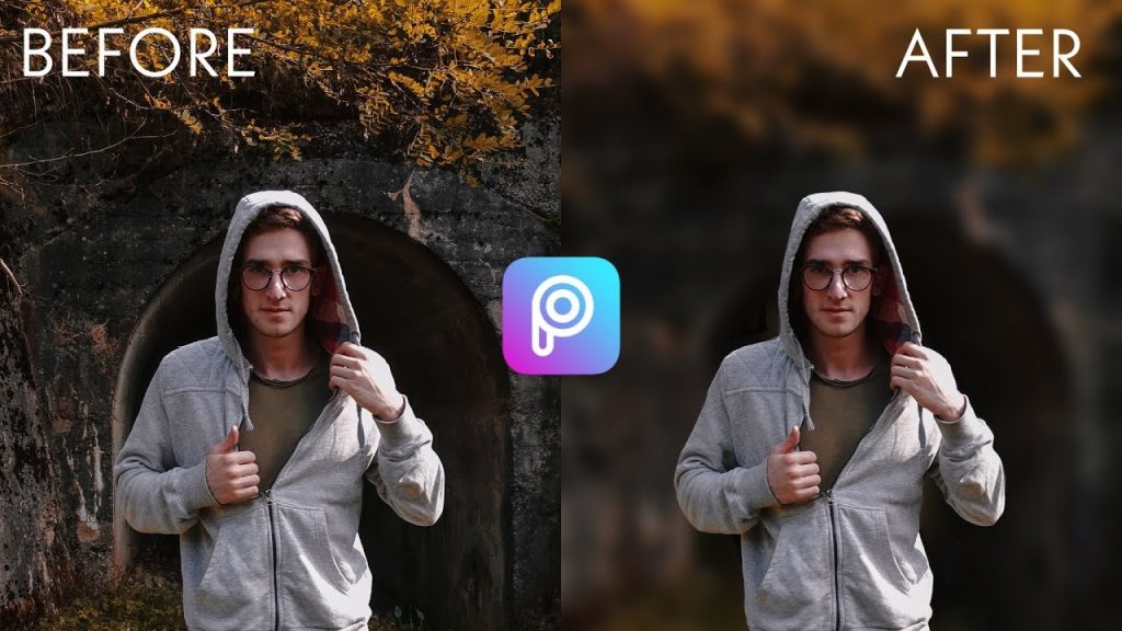 how to blur background in picsart