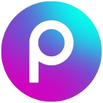 A logo of picsart for understanding the the difference between Picsart vs Lightroom